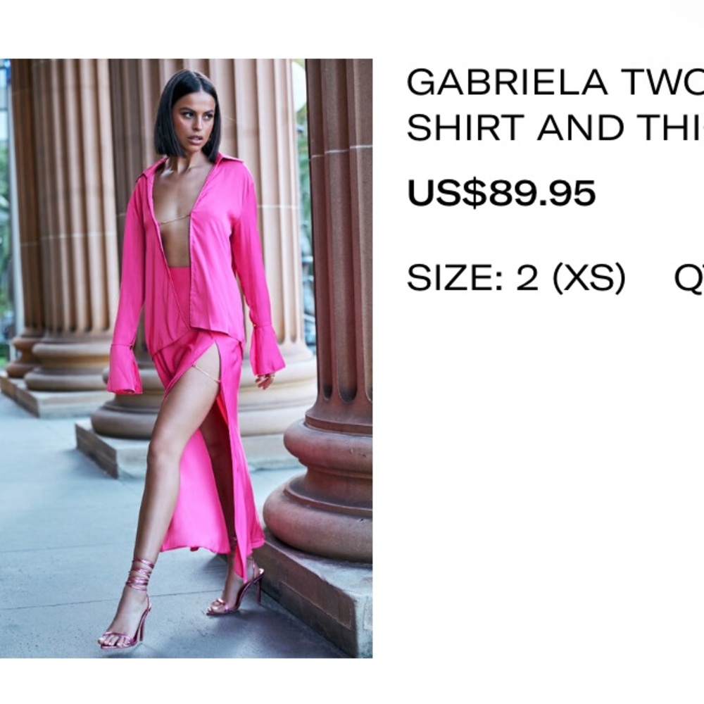 2 Piece Set Hot Pink Set